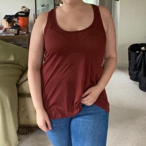CLOSET SALE Burgundy sheer tank